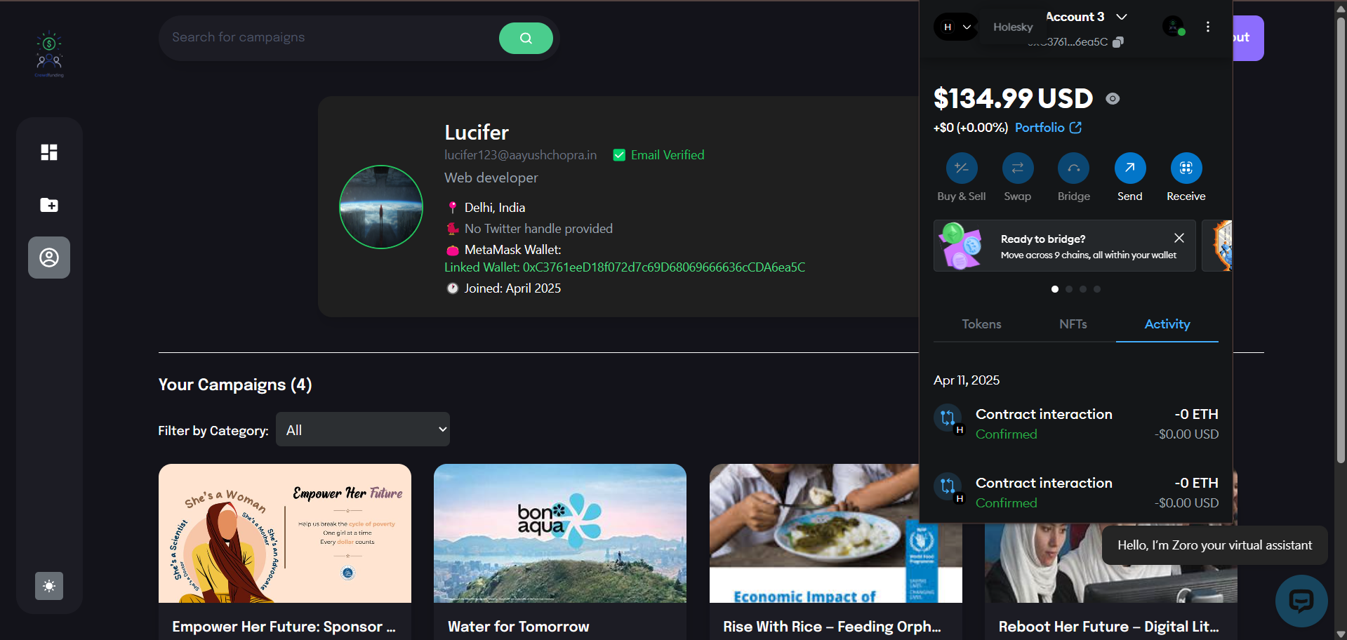 đź§ Web3 Crowdfunding Platform